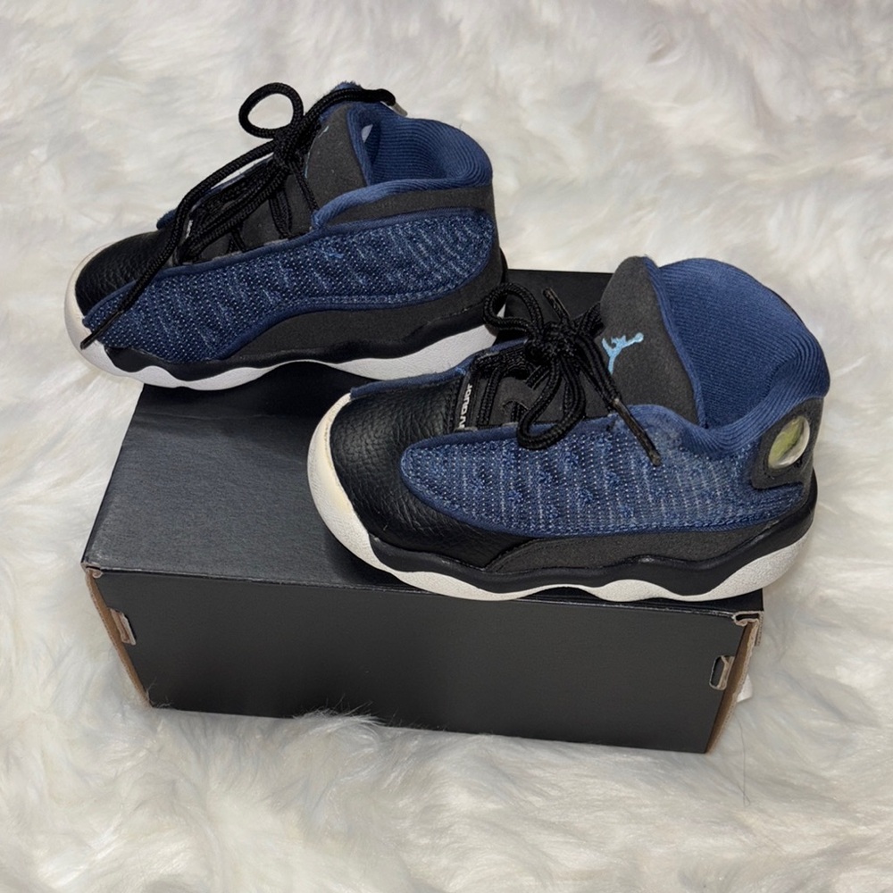 Jordan 13 Retro Toddler Sneakers - Black and Blue
